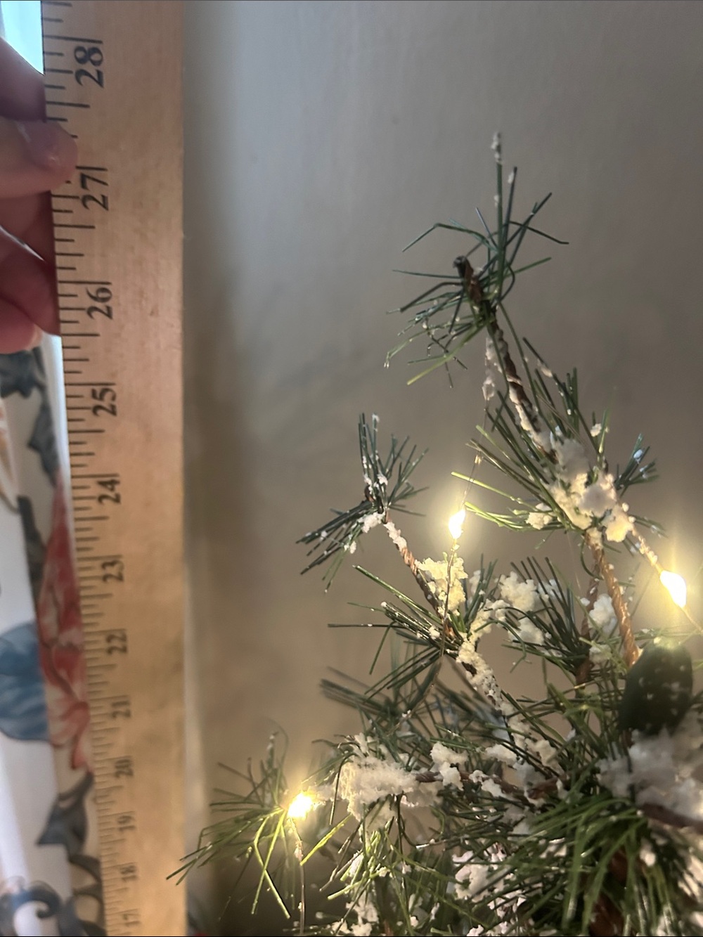 Burlap LED Alpine Tabletop Christmas Tree with Warm White Lights & picture - Picture 2 of 9